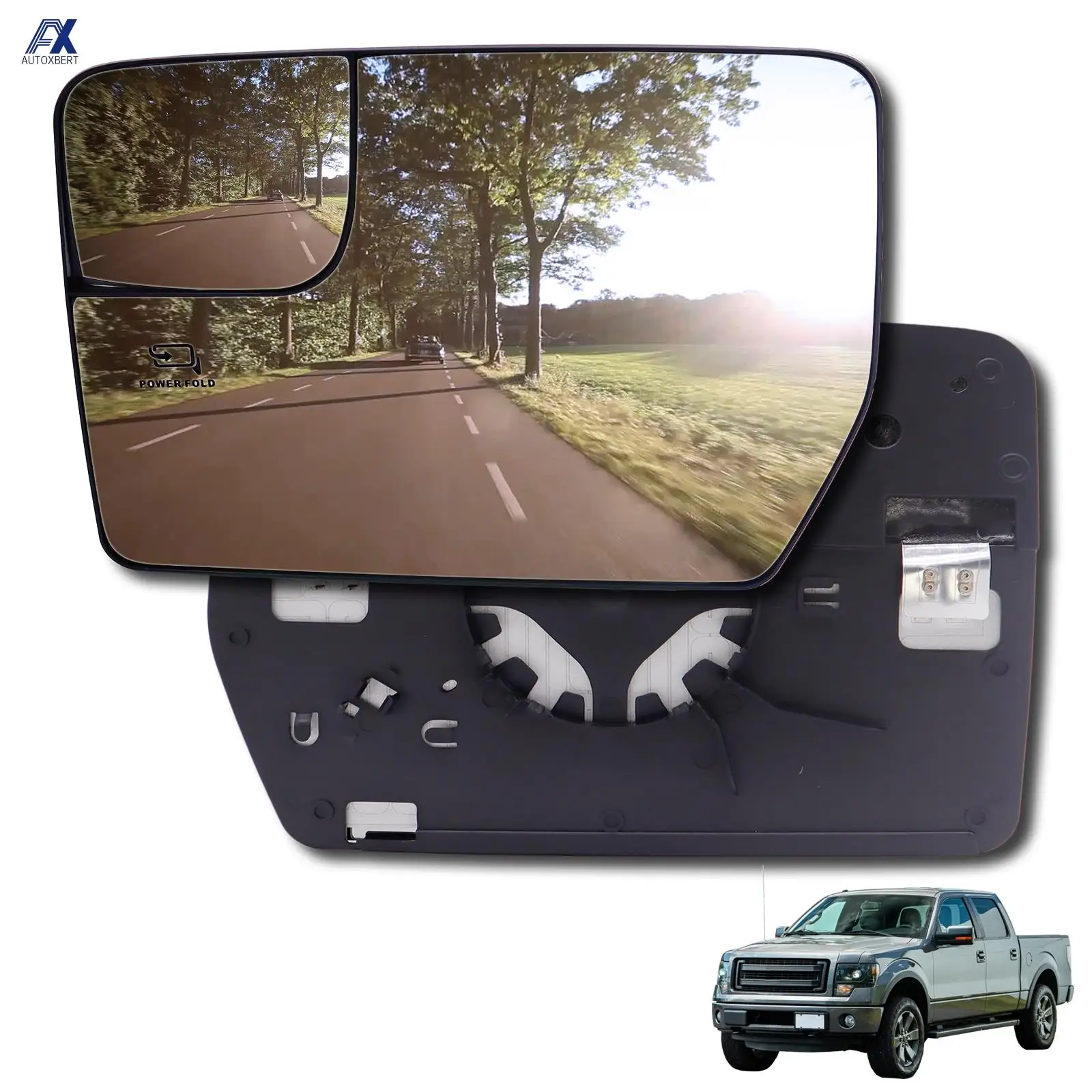 For Ford F-150 F150 2004 2005-2014 Pickup Heated Right Left Side Mirror Glass Convex Wide Angle Wing Mirror Replacement Rearview