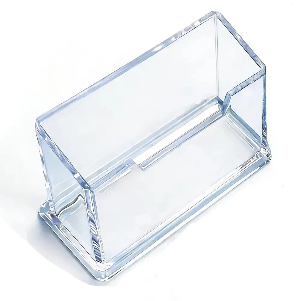 Durable Clear Acrylic Business Card Holder Thickened Single Layer Card Display Box Business Card Display Stand Hotel Desktop