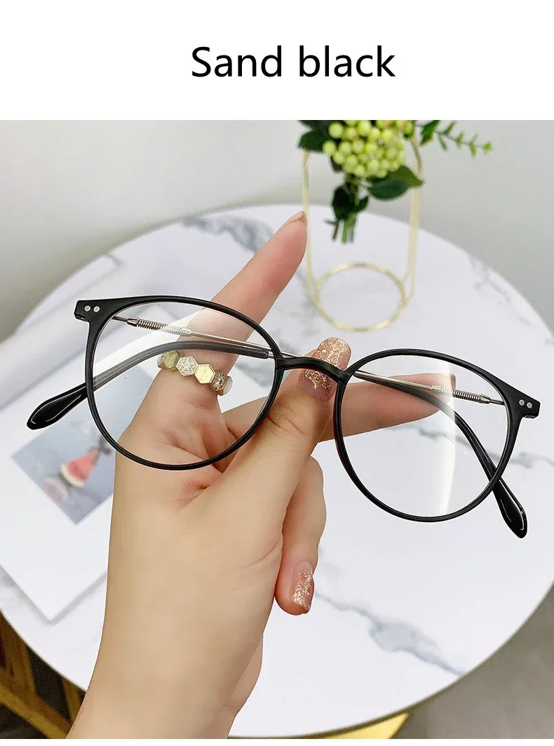 Neue Retro Katzenauge Rahmen Lesespiegel Myopie Rahmen für Männer und Frauen Oval Frühling Bein Optische Rahmen Mode Gläser oculos – Detail 13