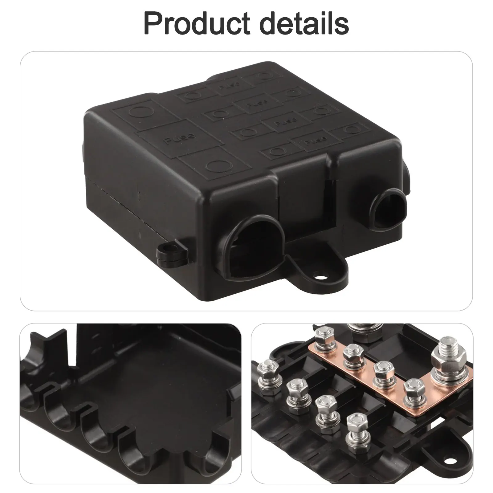 For Electrical Systems 5-way Fuse Box Power Distribution 115*94.8*37mm 12V And 24V Applications 200 A For MIDI Fuses