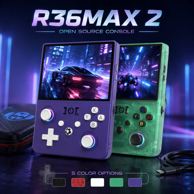 New R36 Max2 Retro Handheld Game Console Linux System 4.5 Inch IPS Screen 64G/128G Portable Pocket Player Built-in 18000+ Games 2 New R36 Max2 Retro Handheld Game Console Linux System 4.5 Inch IPS Screen 64G/128G Portable Pocket Player Built-in 18000+ Games 2