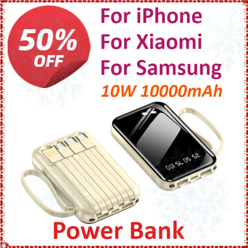 SWZY 10W 10000mAh Portable Power Bank Fast Charging For iPhone For Xiaomi For Samsung With USB Type C / Lightning / Micro USB