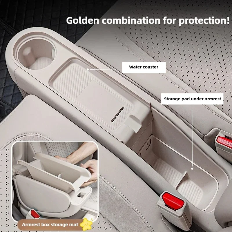 For NIO Firefly Armrest Storage Silicone Pad&Center Console Clutter Storage Pad Non-Slip Car Interior Modification Accessories