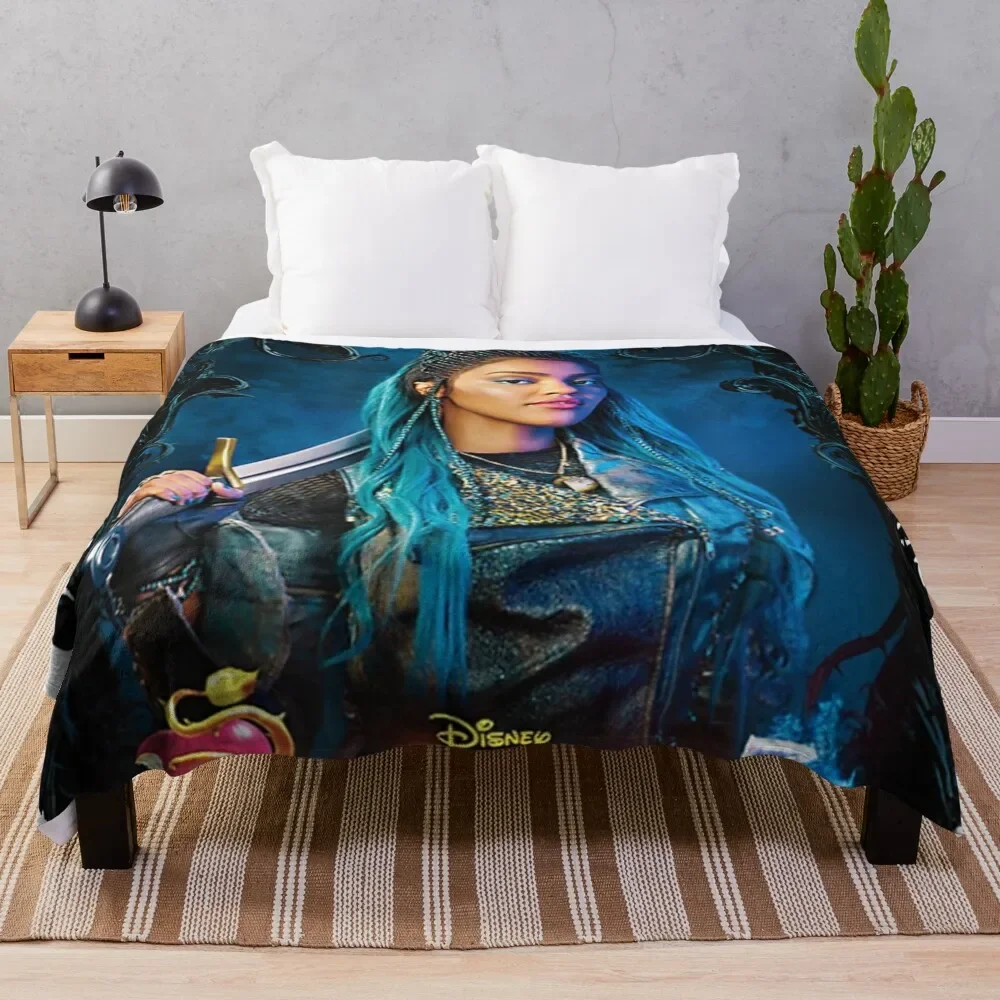 

Descendants 3 Uma Watch Your Back Throw Blanket Plaid on the sofa Custom Bed Bed covers Blankets