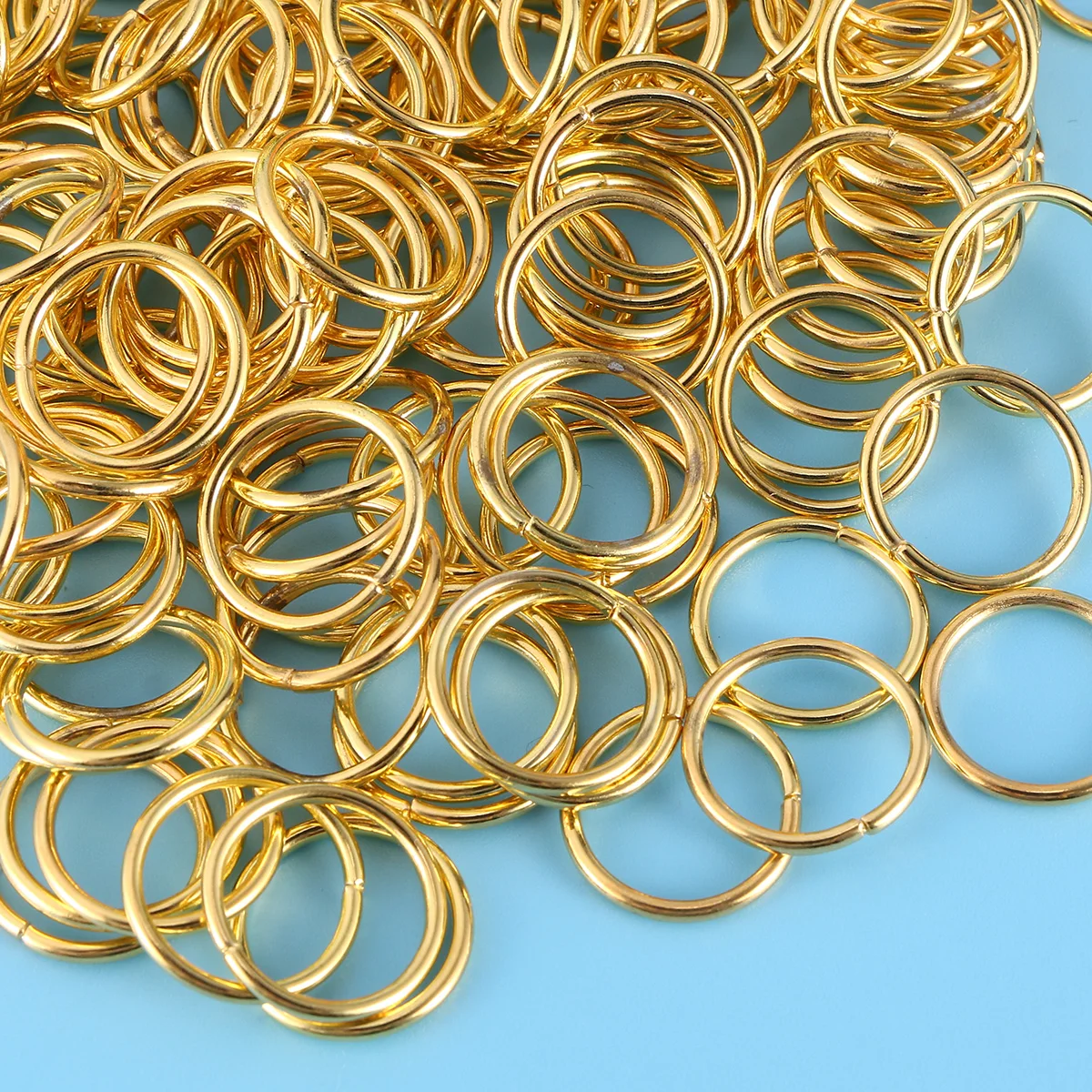 

160pcs Metal Multi-Purpose Open Small Round Rings For Keychains Belts Accessories Golden Craft Hardware Supplies Fastening