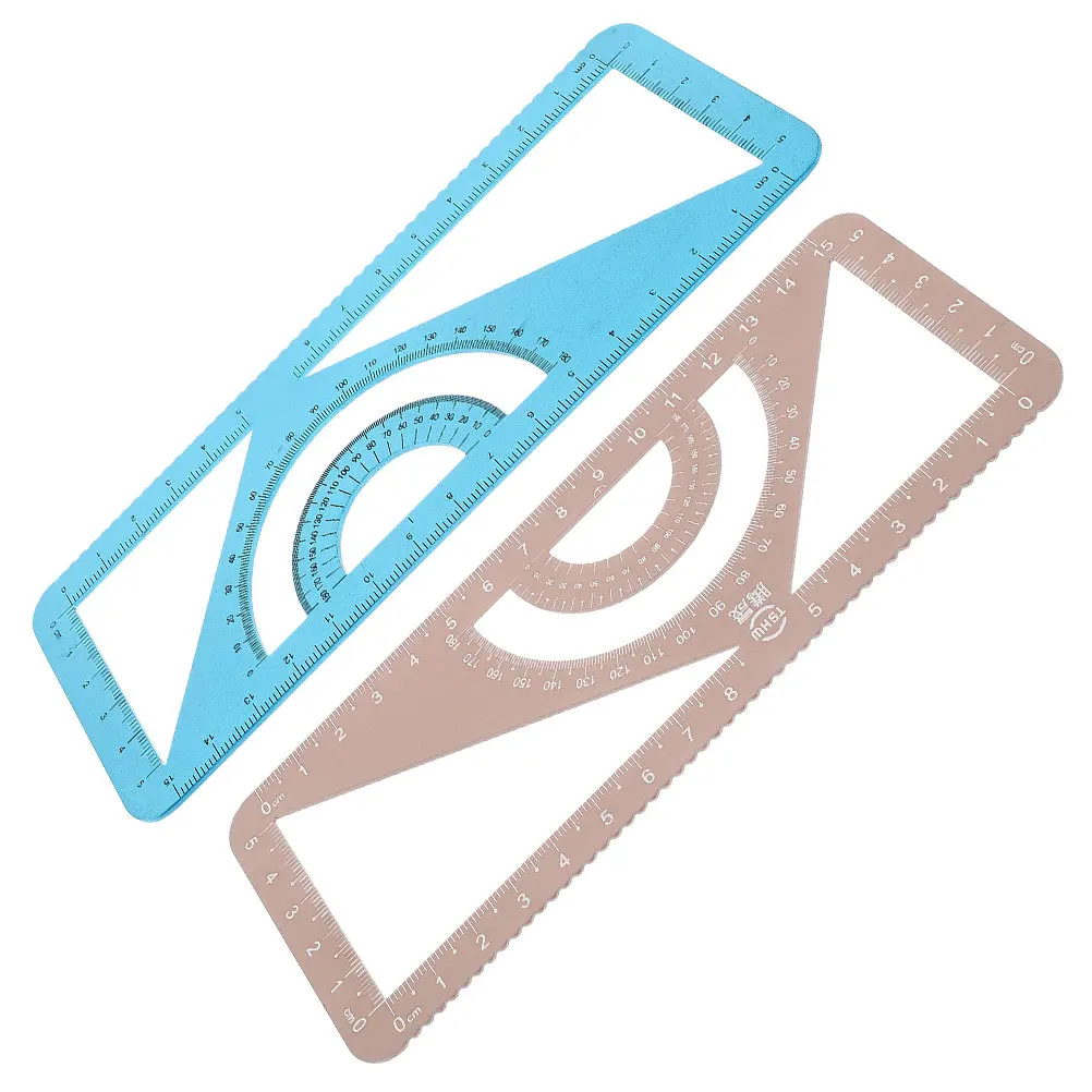 

2 шт. многофункциональных линеек из алюминиевого сплава: компактные, легкие, точные измерения, инструмент для черчения и рисования для школьников и преподавателей