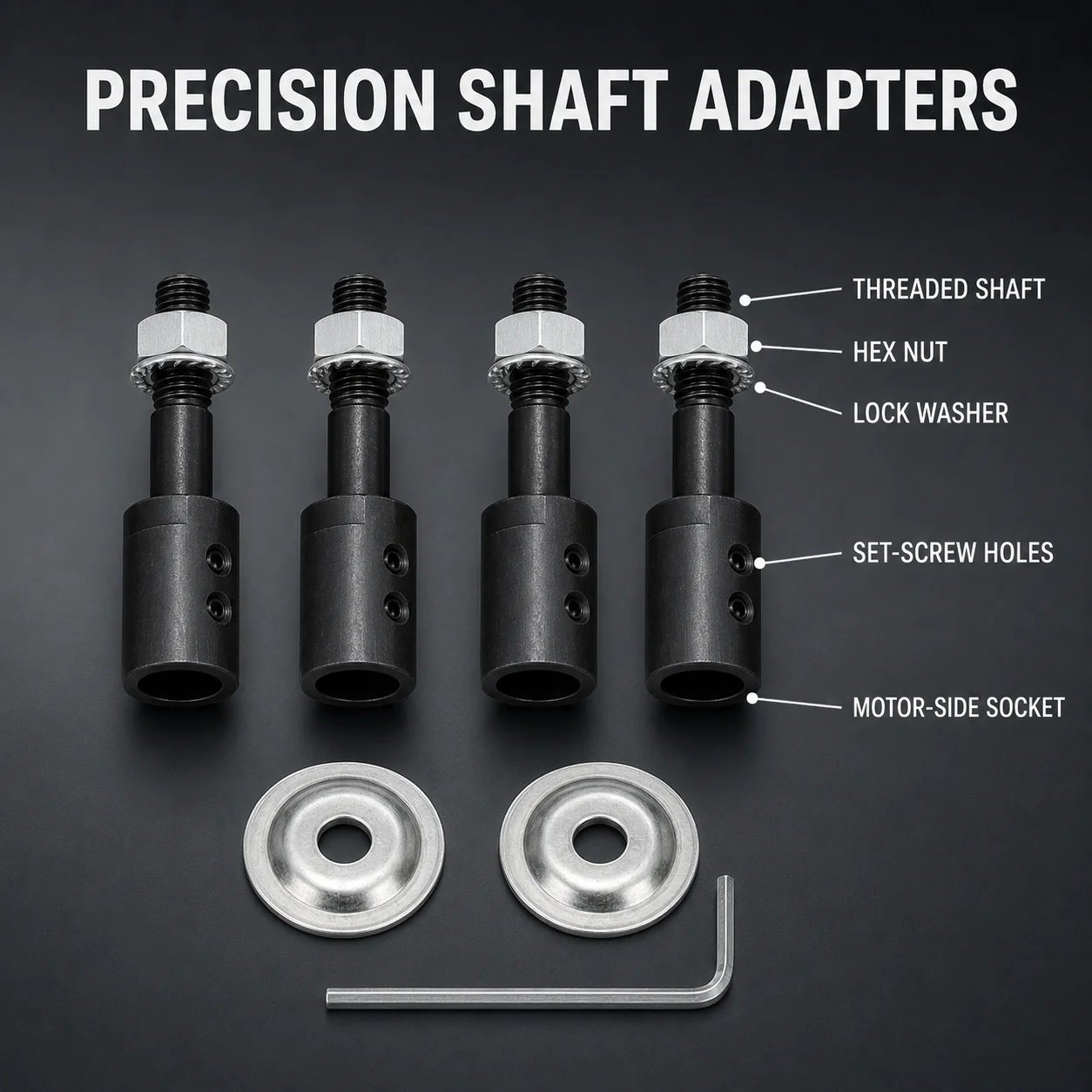 Motor Shaft Arbor Coupler Extender Sleeve Spindle Couple Chuck Adapter Convert Bench Grinder Extension Rod Buff Wheel Rotary