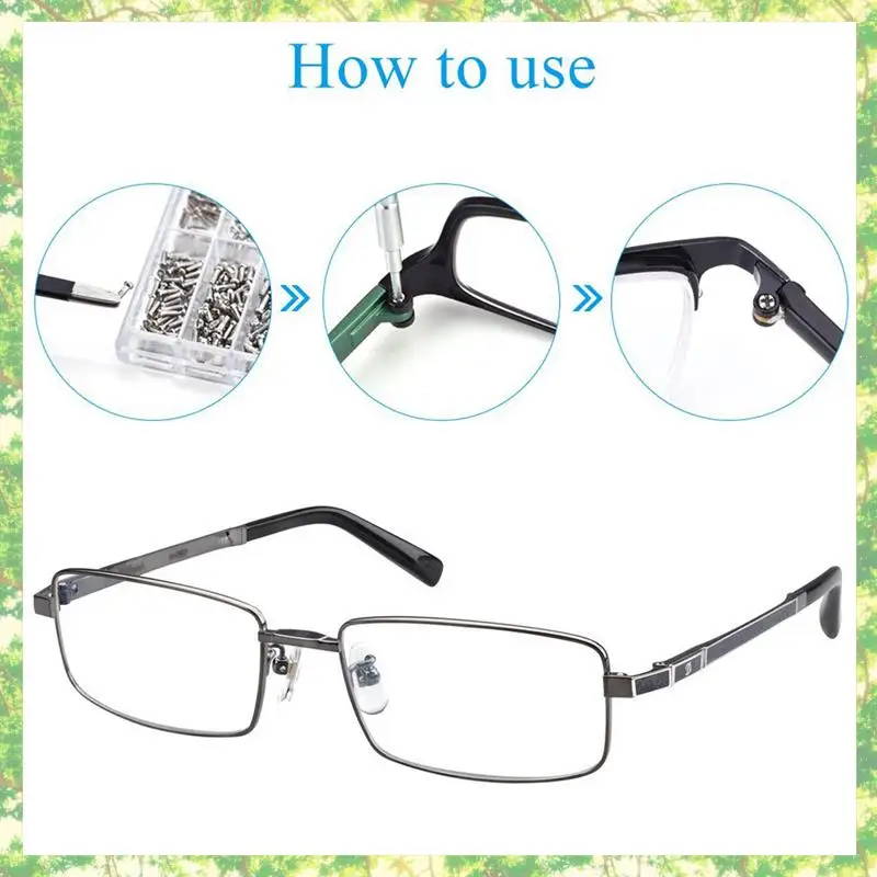 Smart-3000Pcs Stainless Steel Eyeglasses Watch Repair Screw Replacement Kit Set Tiny Screws Nut Assortment Repair Tool Kit Set
