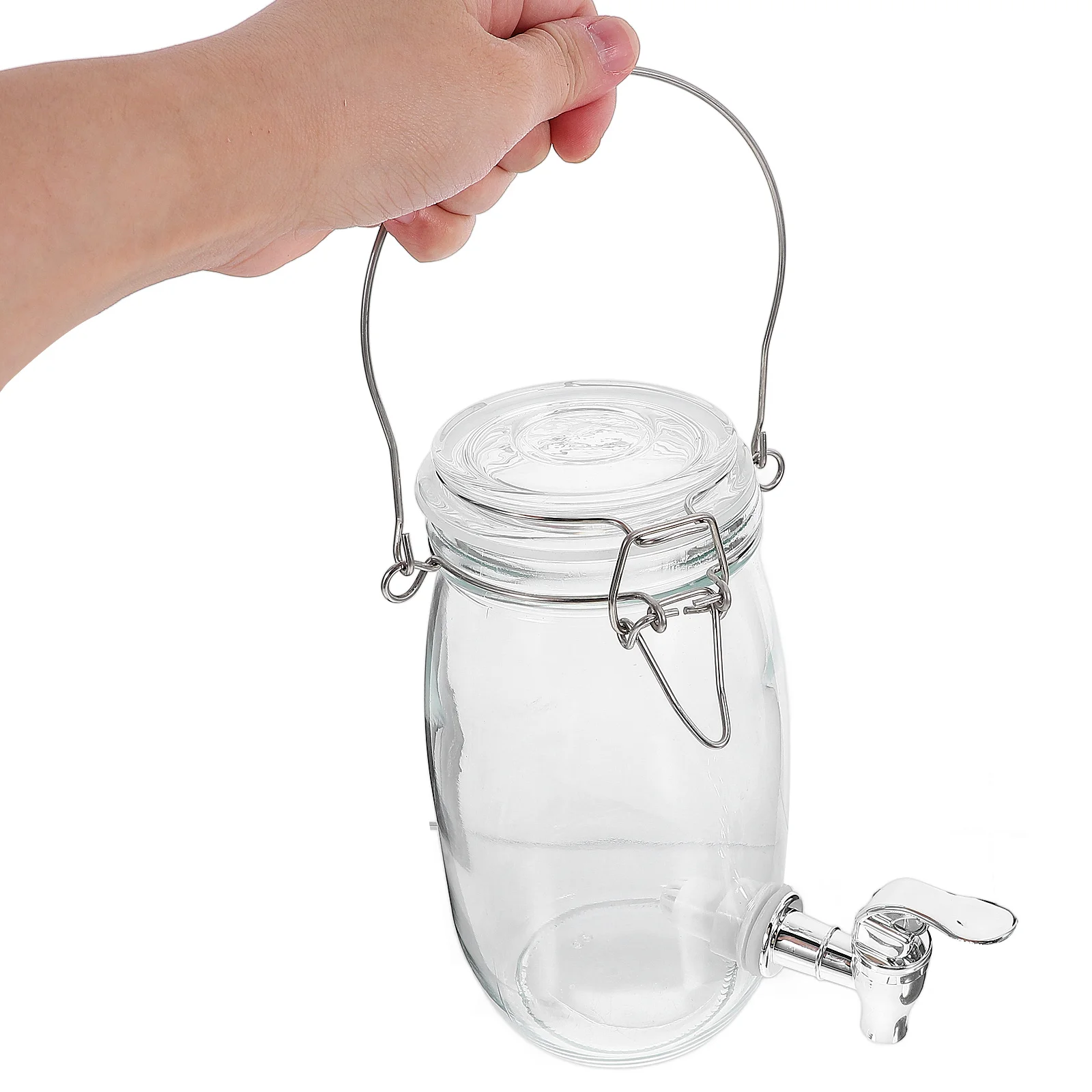 

Kitchen Juice Can Household Sealed Can Glass Drink Dispenser With Faucet Wine Barrel Beer Dispenser Jug With Tap Bucket 1500ml