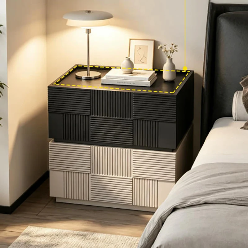 Trendy Nordic Nightstand Luxury Modern Storage Vintage Aesthetic Interior Display Nightstand Mesilla De Noche Bedroom Furniture