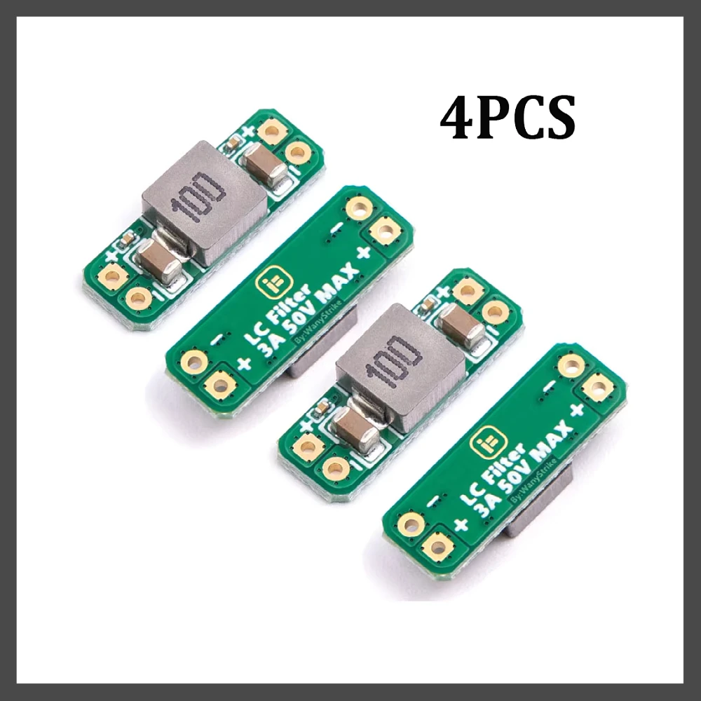 Módulo de Filtro LC 4PCS 3A 5-30V com Proteção de Polaridade Reversa Integrada para Câmera de Drone FPV Freestyle e Transmissor AV