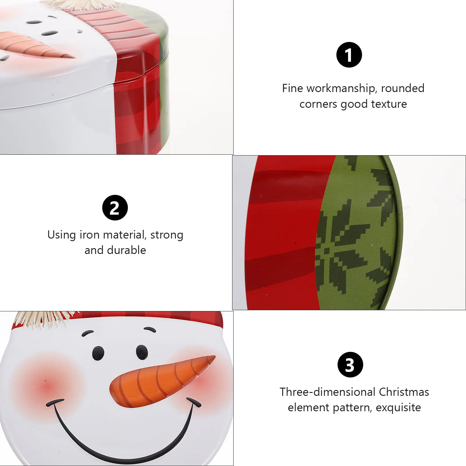 

Xmas Theme Case Candy Box Packaging Bag Biscuit Container Iron Party Treat Boxes