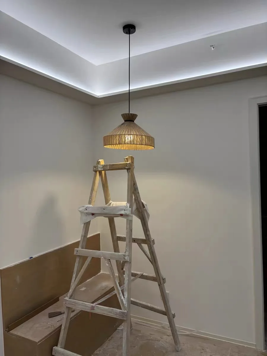 

Nordic Simple Fabric Led Pendant Lights Living Room Bedroom Chandelier Lighting Decoration Home Lamps Indoor Lustre Fixtures