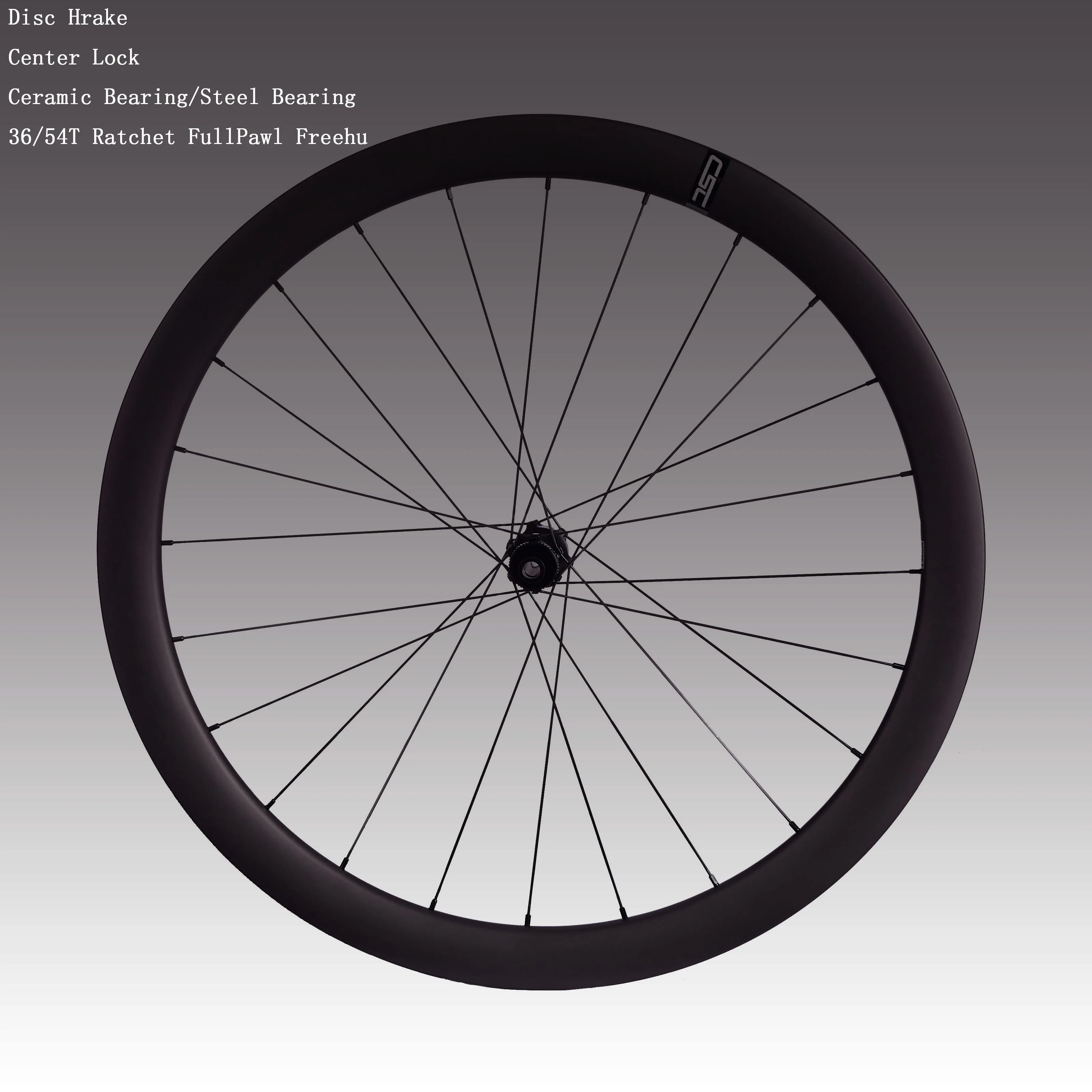 CSC UCI 700C الحصى الدراجة 1280 جرام عجلات الكربون قفل مركزي مكبح قرصي 54T السيراميك السقاطة كليكو لايحتاج لدراجة السباق #2