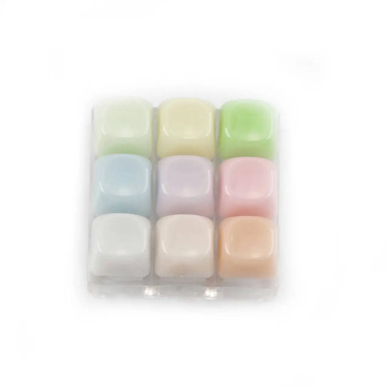 YMDK 9pcs 1u MOA Profile Macaron Color Blank Fog Keycaps for MX Mechanical Keyboards(Only Keycaps)