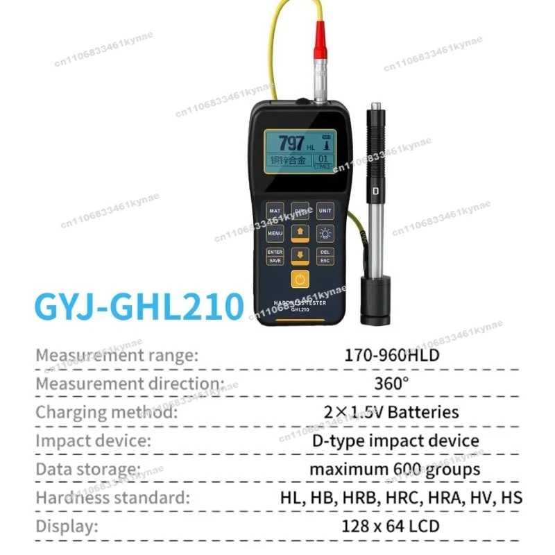 For Professional Portable Digital Leeb Hardness Tester HL HB HRB HRC HRA for Metal Stainless Steel Copper Aluminum