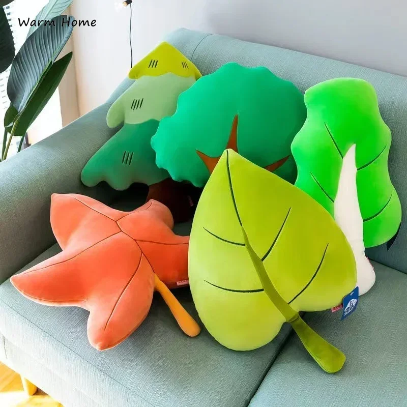 

Funny Back Cushions Kawaii Pine Maple Leaf Butterfly Vegetables Plant Plush Toy Kids Girl Doll Room Decor Cute Throw Pillow Gift