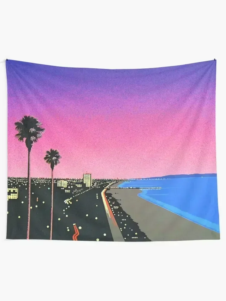 wet klopo hiroshi nagai vaporwave pantai Tapestry Funny Hanging Wall Tapestry