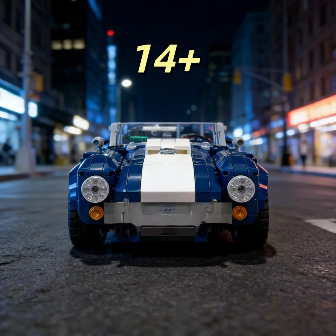 

Конструктор MOC: Ретро-спорткар, модель гоночного автомобиля, декоративная модель для сцены, праздничный подарок, развивающая игрушка для сборки, настольный декор