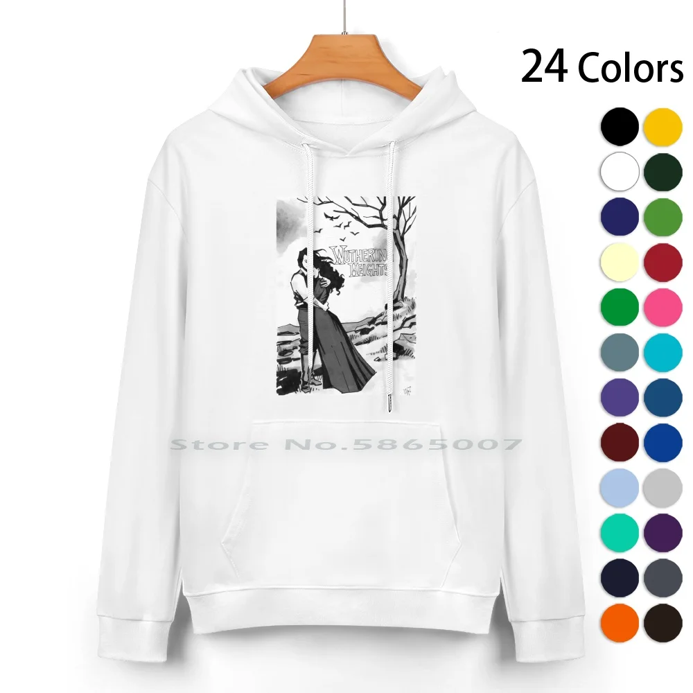 

Wuthering Heights Pure Cotton Hoodie Sweater 24 Colors Wuthering Heights Emily Bronte 100% Cotton Hooded Sweatshirt For Women