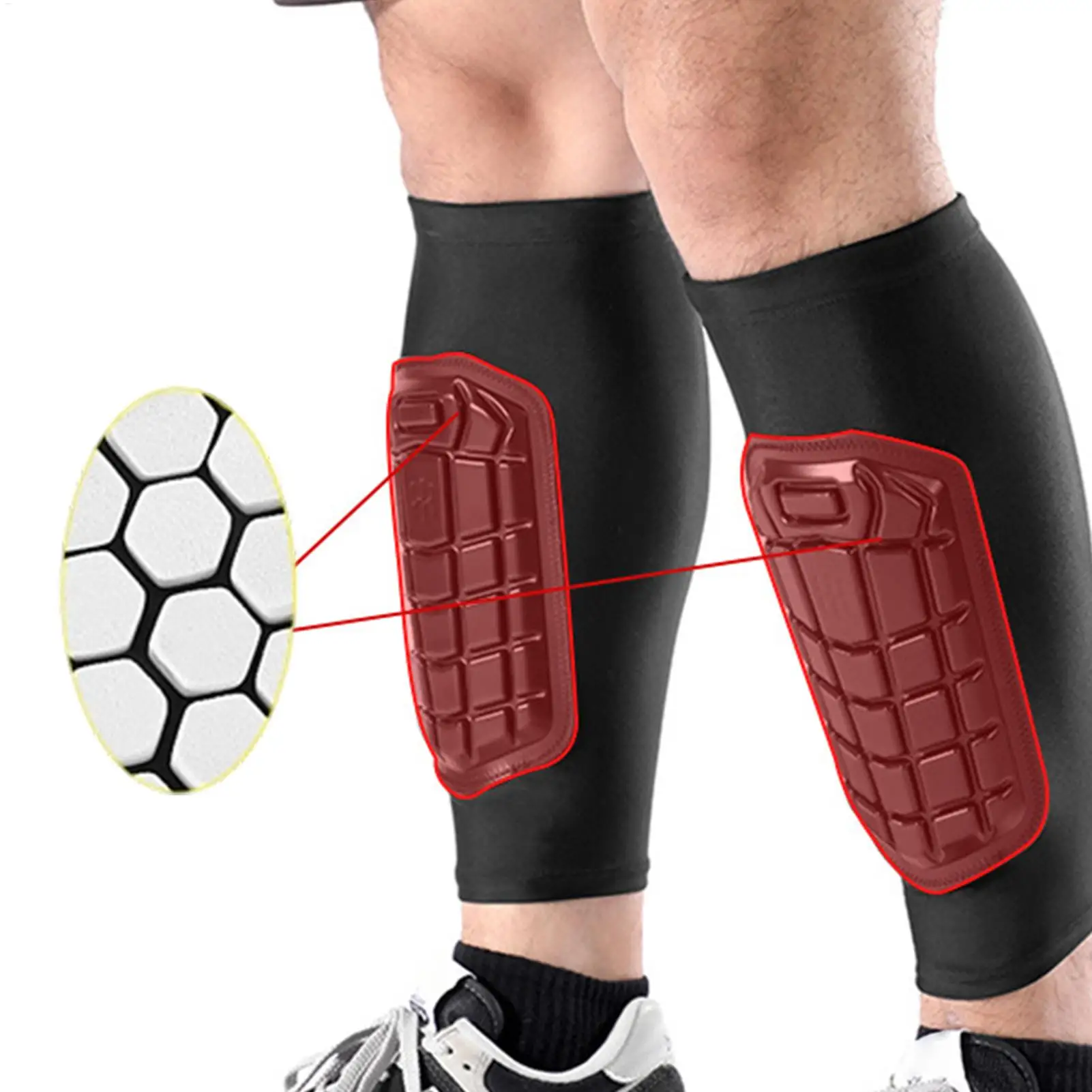 

Защита голени Молодежные щитки для голени Дышащая защита для икр Лыжные подушечки для голени Тренировочное оборудование для взрослых и детей Футбольные соревнования