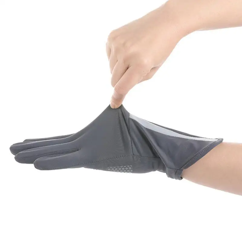 39BD Women's Half Finger UV for Protection Gloves Outdoor Hiking Driving Cycling Riding Breathable Soft Ice Silk Sunblock Glo