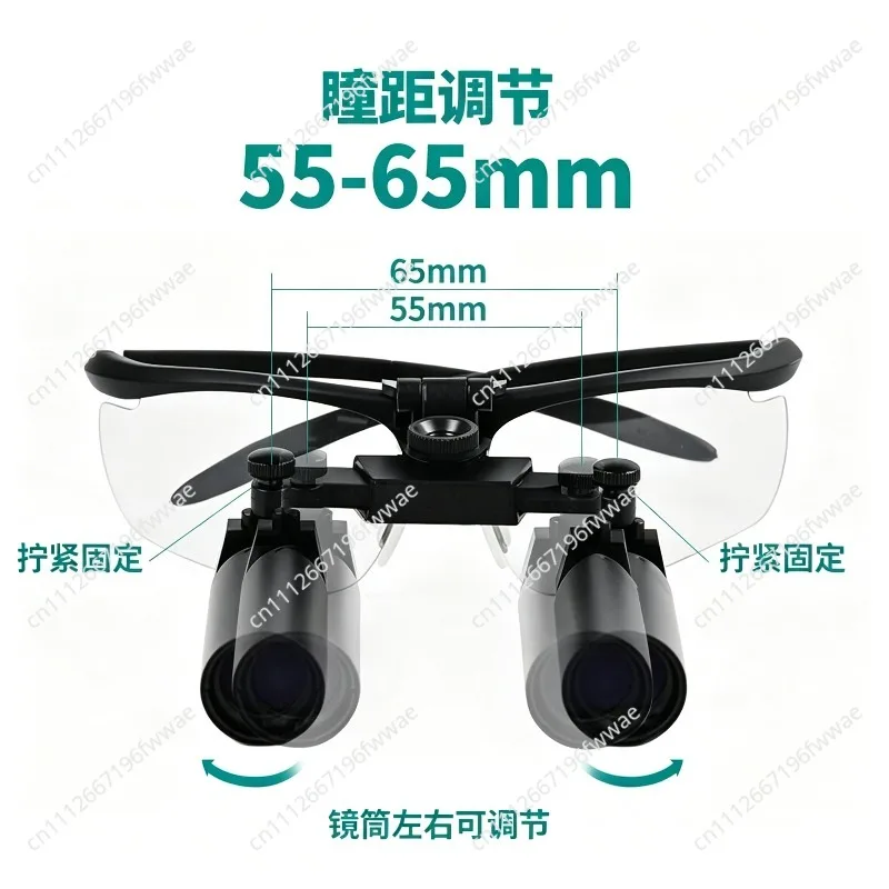 Dental Medical Headband Magnifier 6X 8X High Power Surgical Loupes with LED Headlight for Oral Care