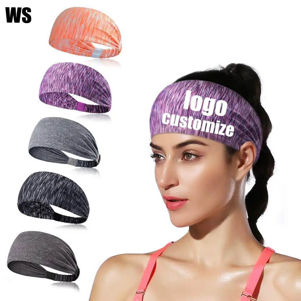 Personalized DIY custom logo headband sports training tennis fitness running basketball running hairband style for men and women