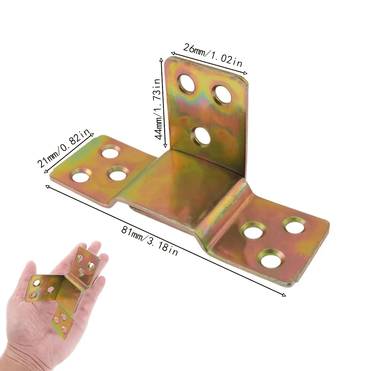 Heavy Duty Metal Bed Rail Brackets Wood Bed Frame Corner Bracket Support Connector Hardware Kit for Beds Sofa Furnitures Hings