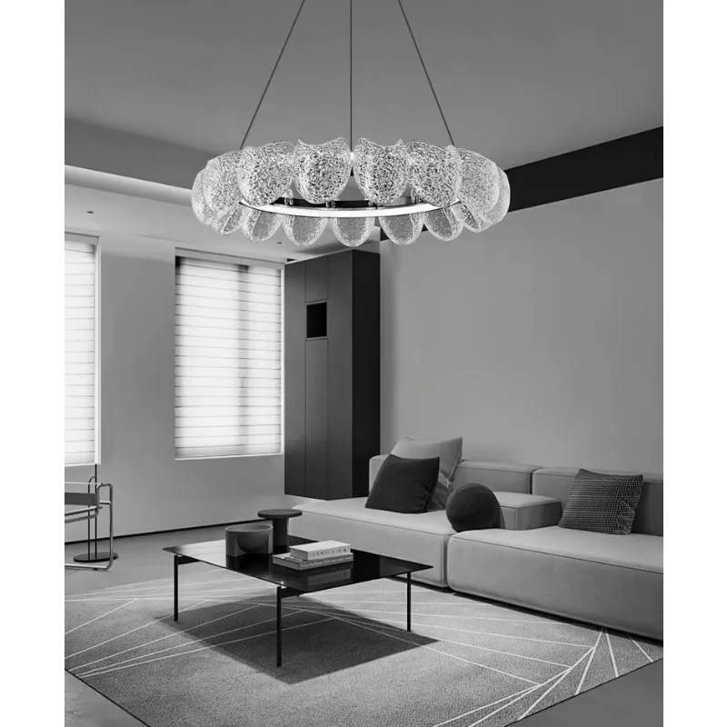 

Living room pendant light Italian minimalist light luxury, grand and high-end main light new modern minimalist lighting fixtures