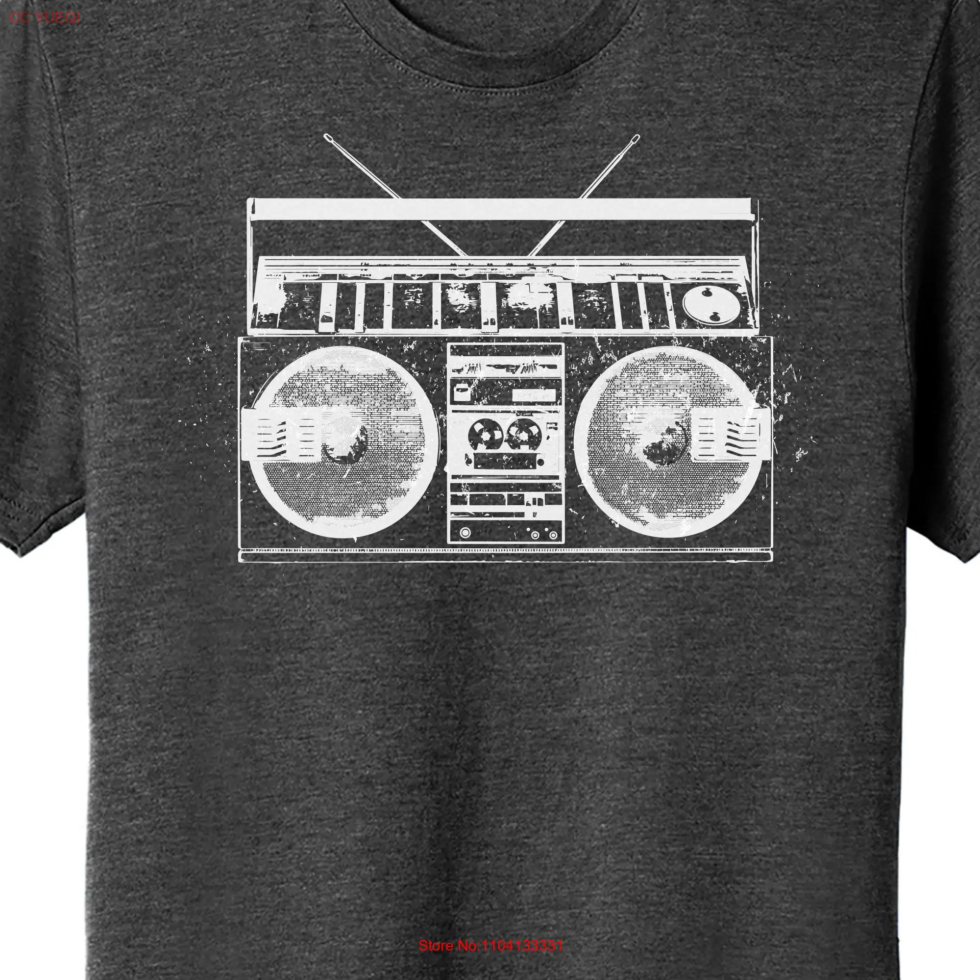 Boombox T shirt long or short sleeves