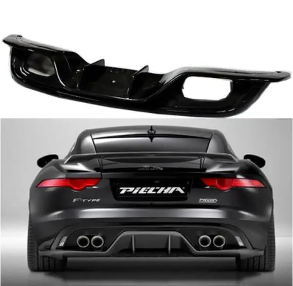 F-TYPE Real Carbon Fiber Car Rear Bumper  Diffuser Rear Lip  For Jaguar F-TYPE  2016 2017 2018 2019