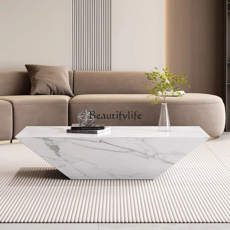 

-*Creative rectangular coffee table Italian minimalist rock slab living room home designer 25 high-end small apartment table