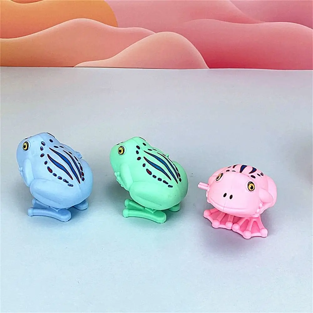 Cartoon Frog Wind Up Toys Cartoon Design for Children Kids Boy and Girl Animal Jumping Frog Clockwork Toy