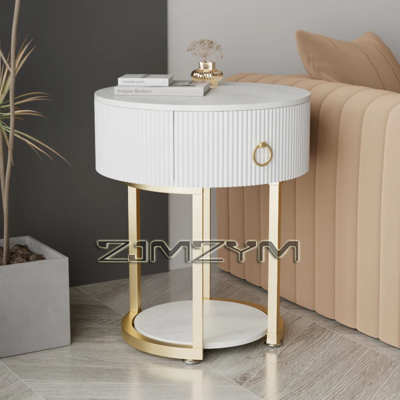 Coffee Table With Drawer Storage, Small Sofa Side Bedside Mesa Small Round Tables For The Side Balcony Modern Living Room Mesas