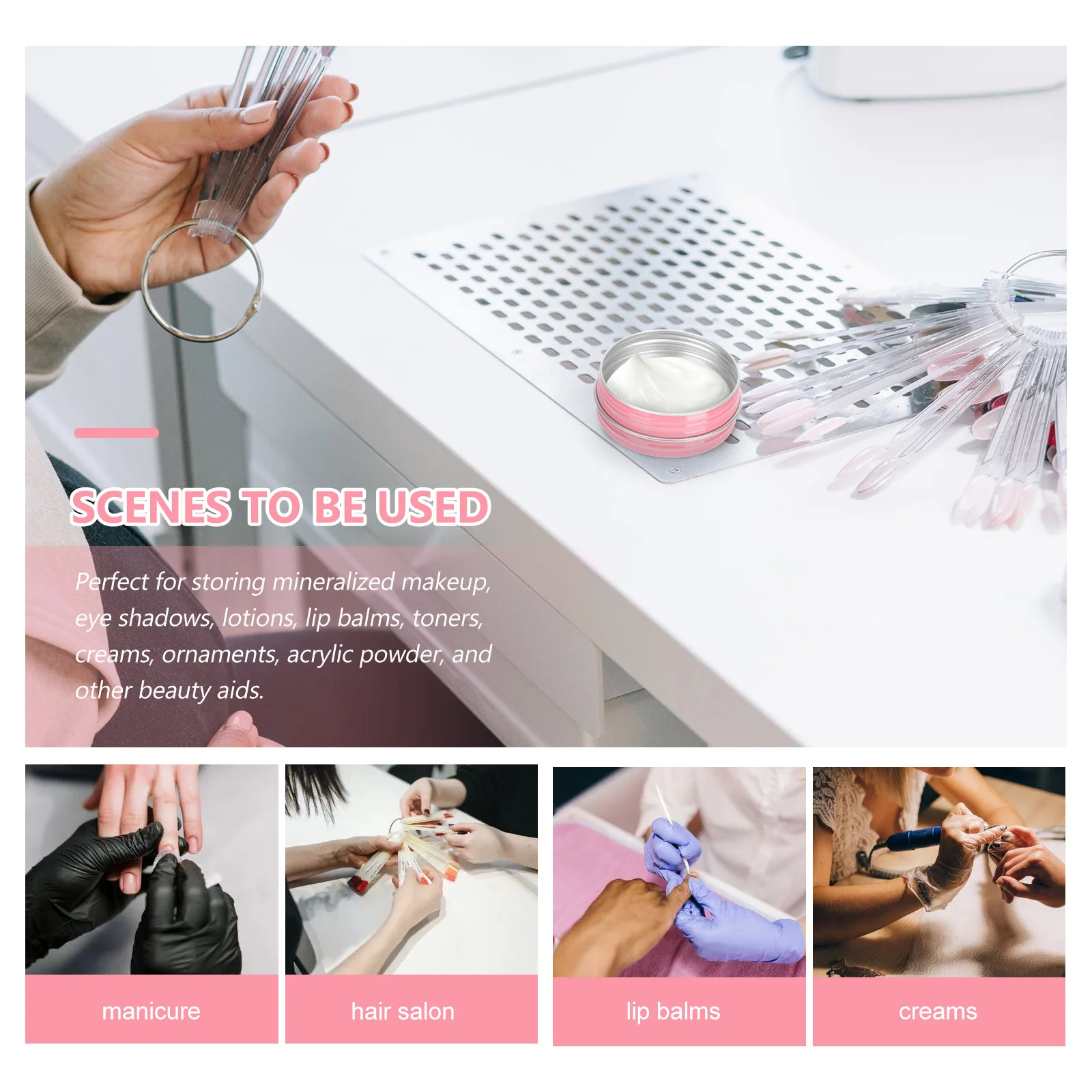 

20Pcs Aluminum Metal Can Small Containers for Makeup Creams Spices Medication Sealed Storage Jars Travel Essential