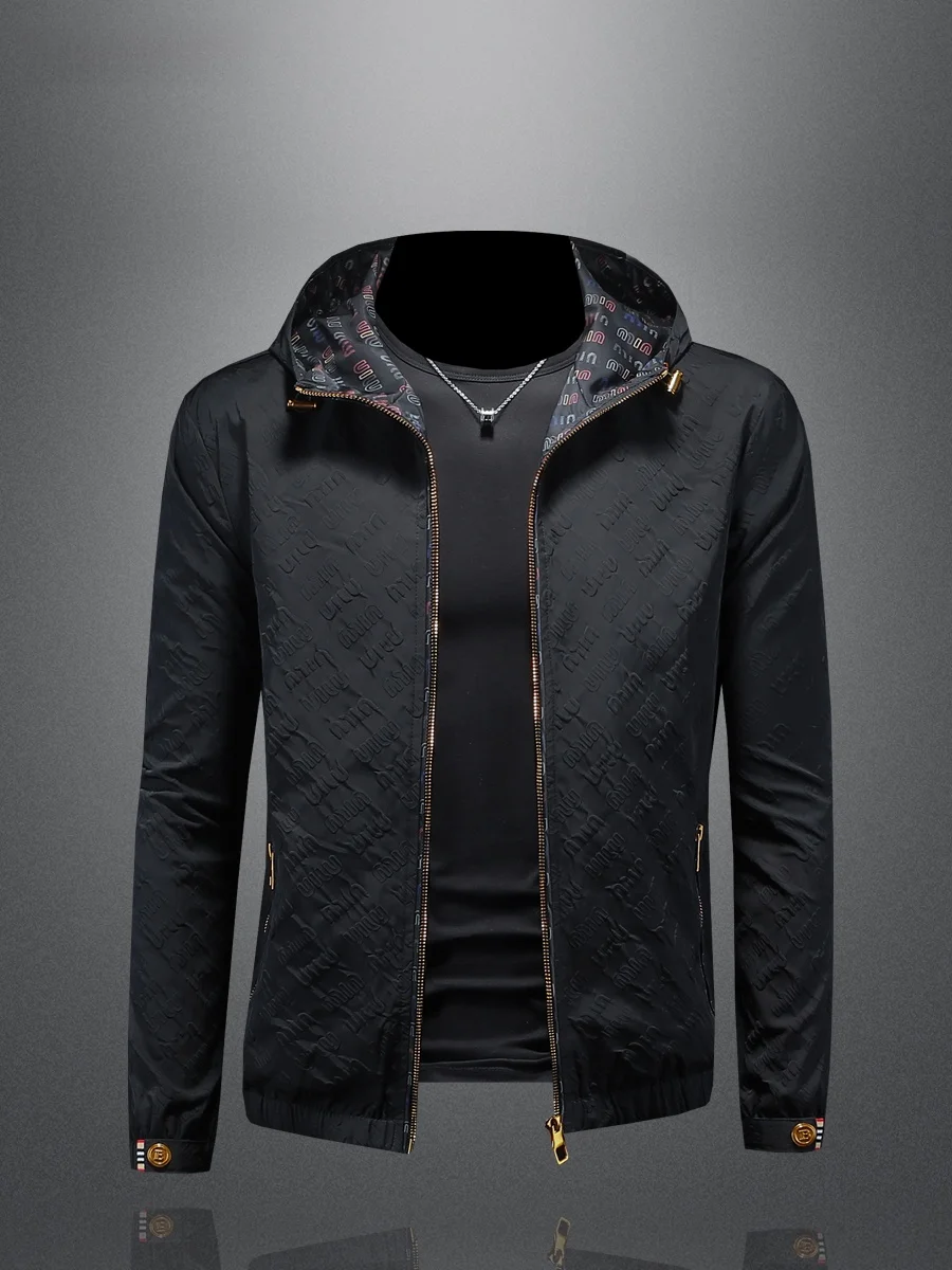 

Мужская повседневная куртка с капюшоном, модная, весенне-осенняя, из полиэстера, приталенная, с длинными рукавами, на молнии, для активного отдыха