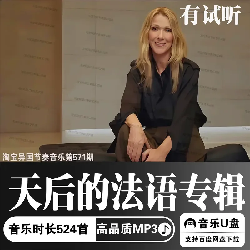 French Songs Learning French Music MP3 USB Drive Car High Quality Digital Audio Source Celine Dion