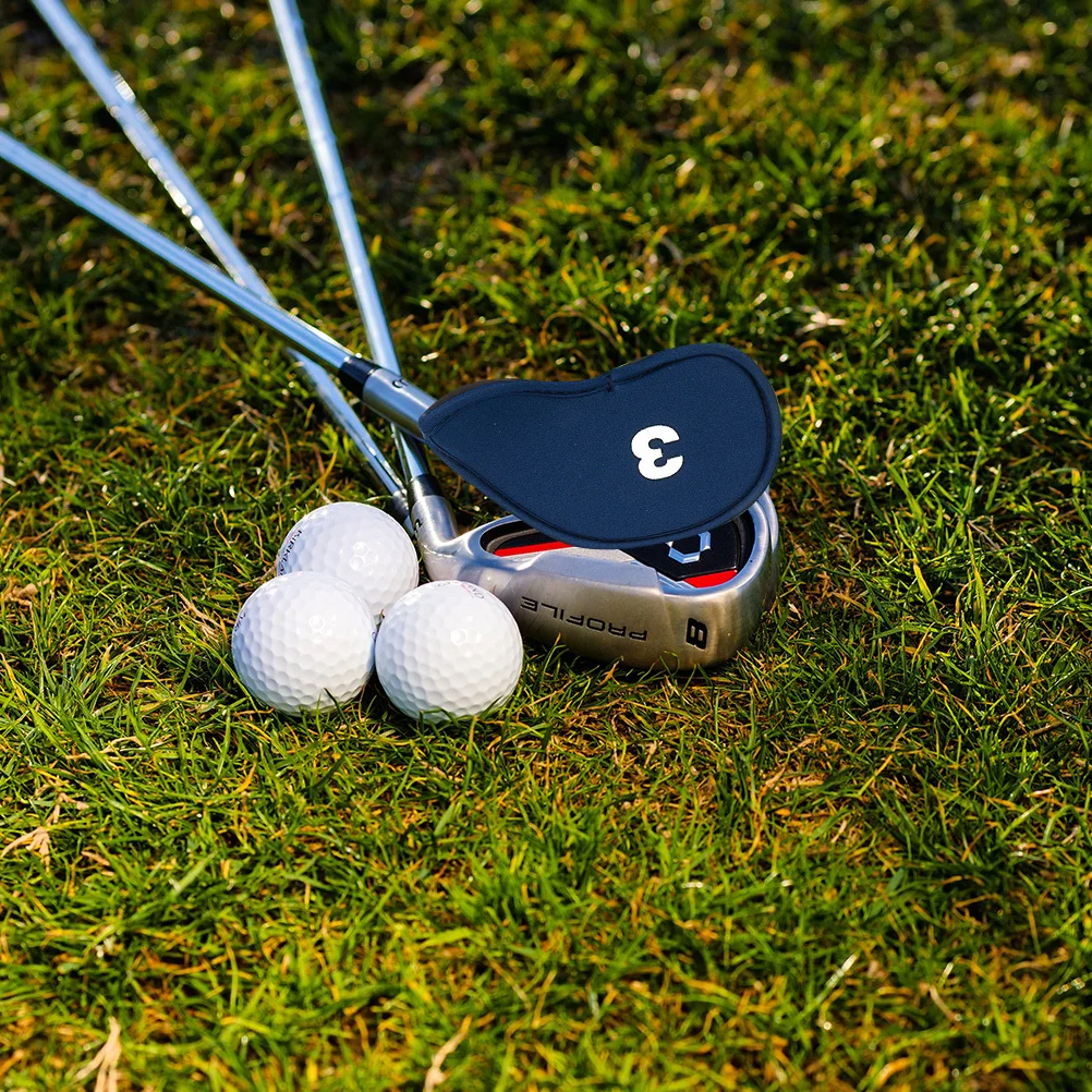 11Pcs Golfing Accessory Iron Headcovers Thickened Club Cover Portable Dings Damage Prevention Golfing Club Cover