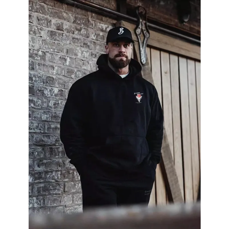 

Greek Mythology Printed Men's Cotton Fitness Hoodie Loose Warm Hoodie Workout Sweatshirt Long Sleeve Fleece Fitness Pullover