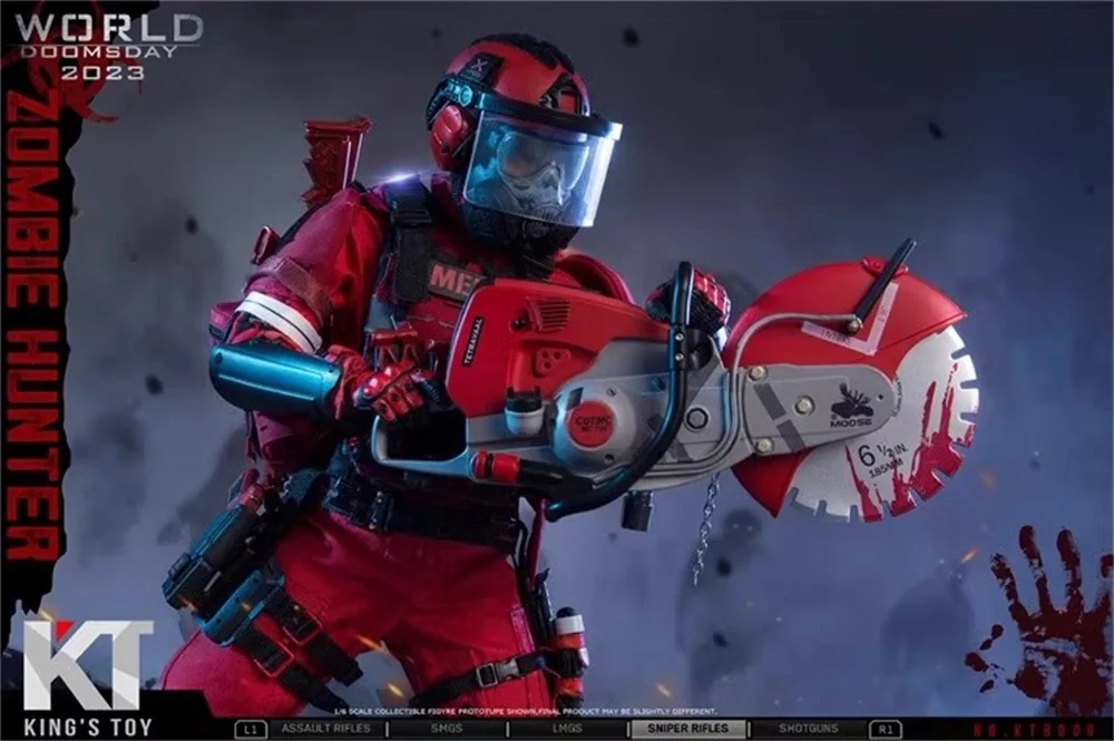 King Toys KT 8009 Soldatenpuppe, Zombie-Killer-Geist, männliche Puppe, komplettes Set, bewegliche Actionfigur, ca. 12 Zoll, 1/6