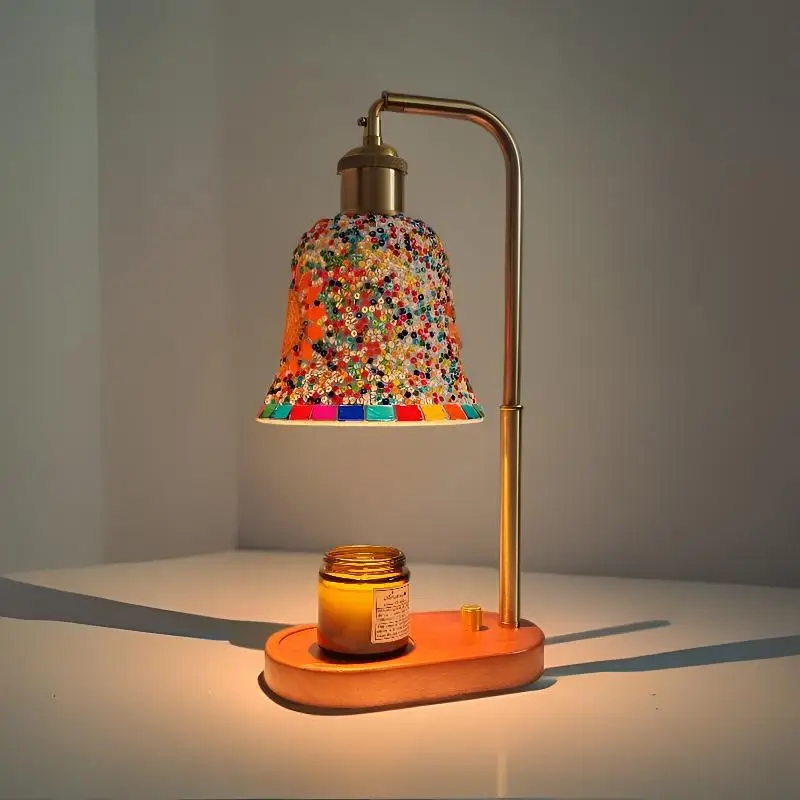 Nordic Creativity Floor Lamps Colored Glass Lampshade Desk Lamps Bedroom Hotel Homestay Cafe Atmosphere Illumination Luminaires