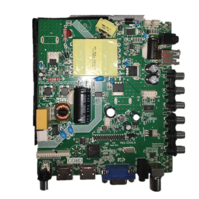 Spedizione gratuita! P65-53V6.0 scheda madre TV tre in uno con telecomando compatibile con vari schermi LED