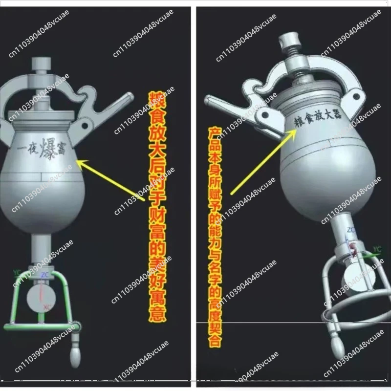 New Popcorn Machine Household Mini Small Popcorn Machine Grain Amplifier 304 Stainless Steel Hand Crank