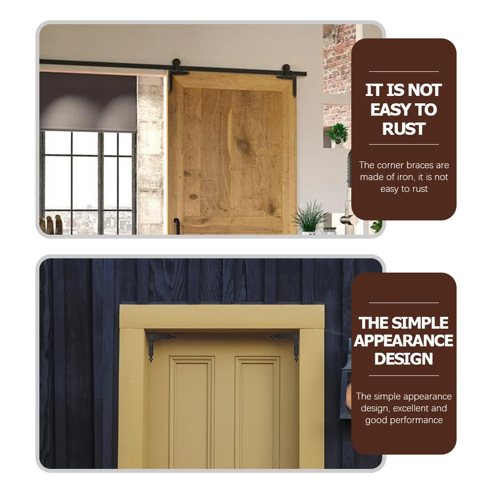 

4Pcs Iron Corner Brackets Heavy Duty L Shape Brace Furniture Reinforcement Stable Support for Bookshelf Door Frame