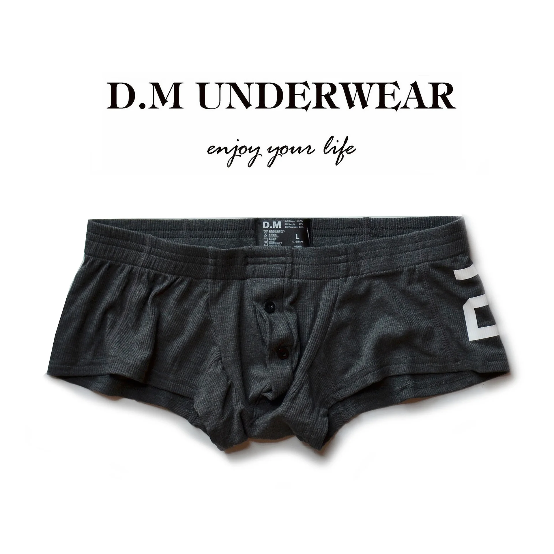 Men\'s Sexy Underwear Fashion Design Boyshort Boxers Comfortable Solid Color Underpants for Men Boy Cosplay Party