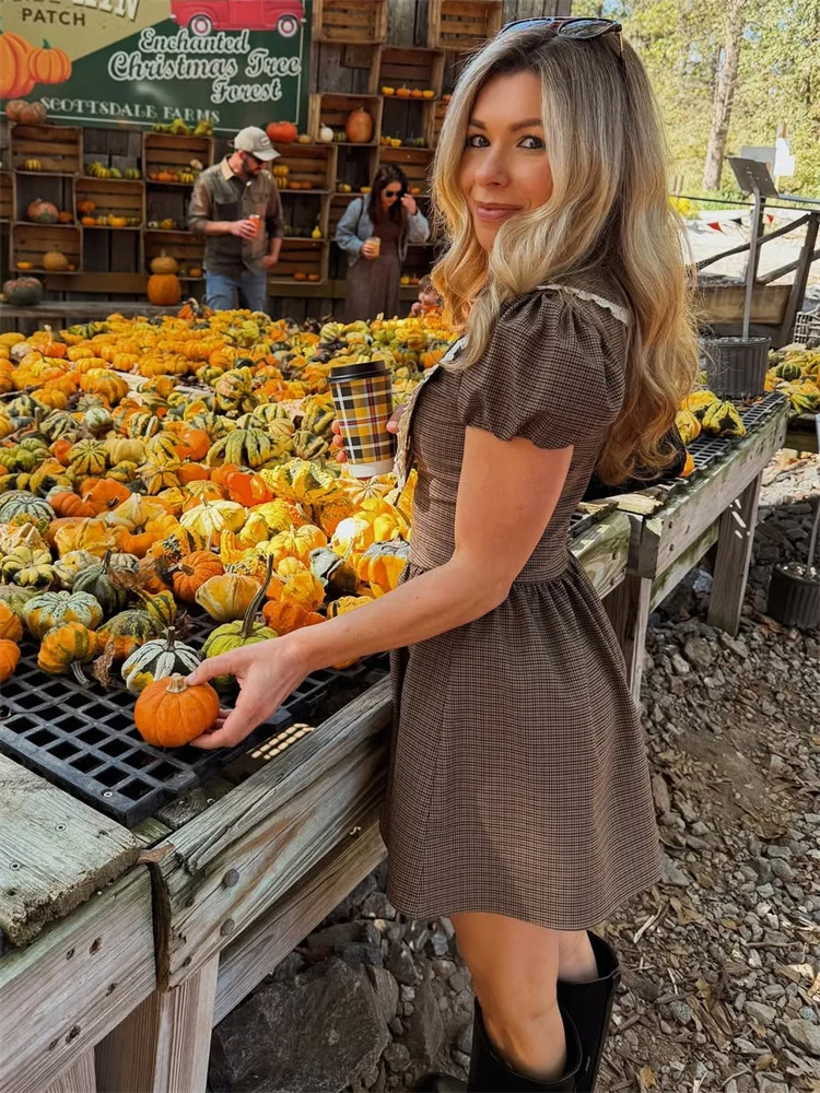 Tossy mode col en v t-shirt nœud Mini robe femme Patchwork taille haute manches courtes trajet à lacets robe femmes robe moulante nouveau