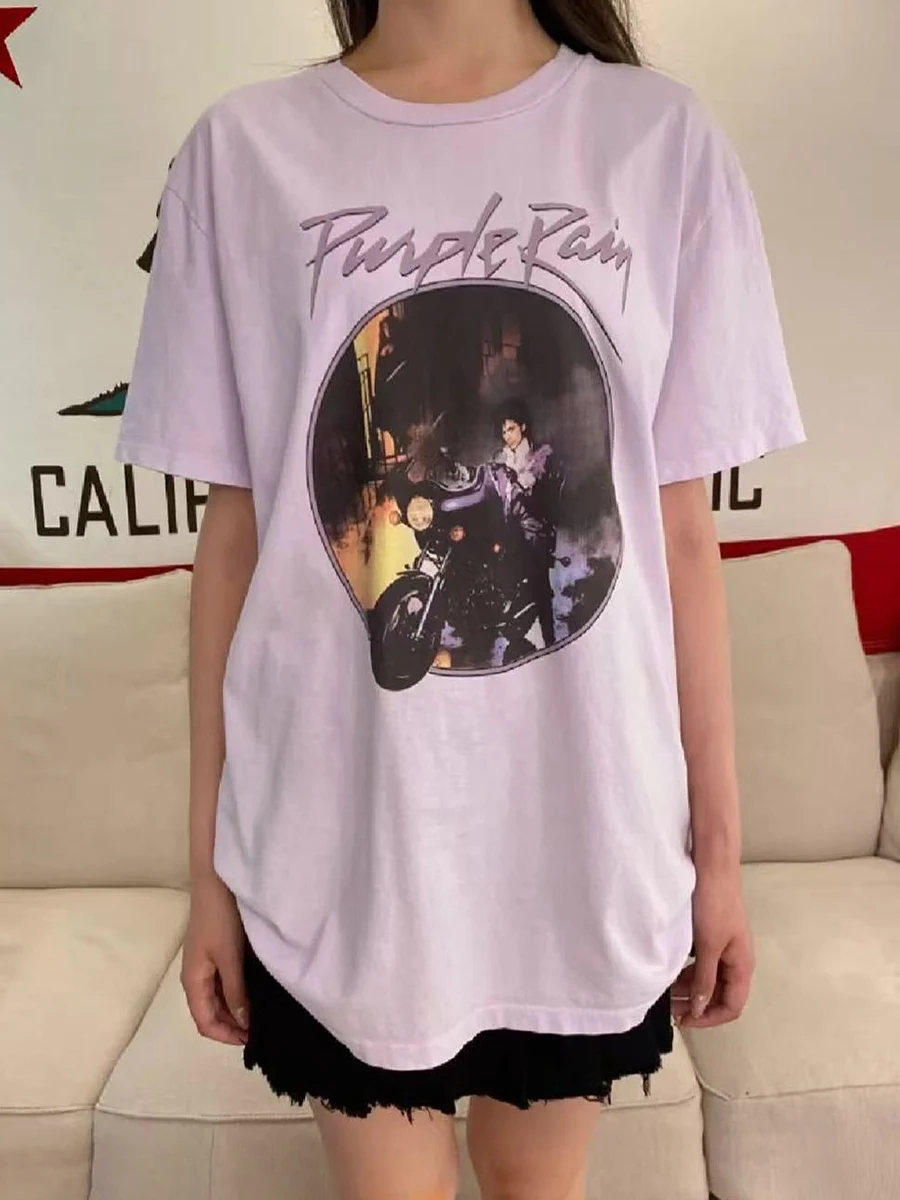 

Rock Graphic Oversized T-shirt For Women O-neck Cotton Short Sleeve Casual T-shirts Summer Vintage Y2k Streetwear Loose Tee Tops