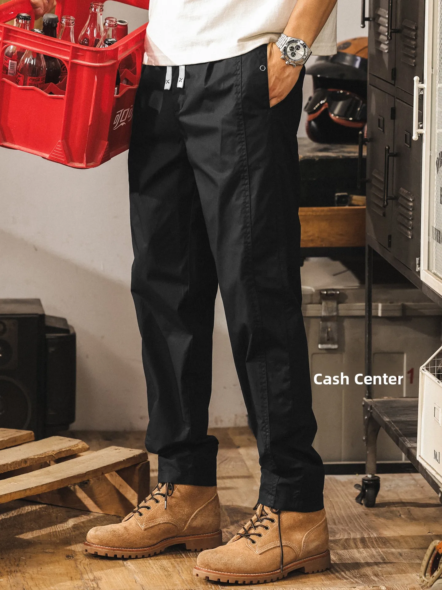 

American Sle Outdoor Thin Ice Silk Pants Men Summer New Qui Dry Casual Loose Straight Tube Trendy Brand Long Trousers