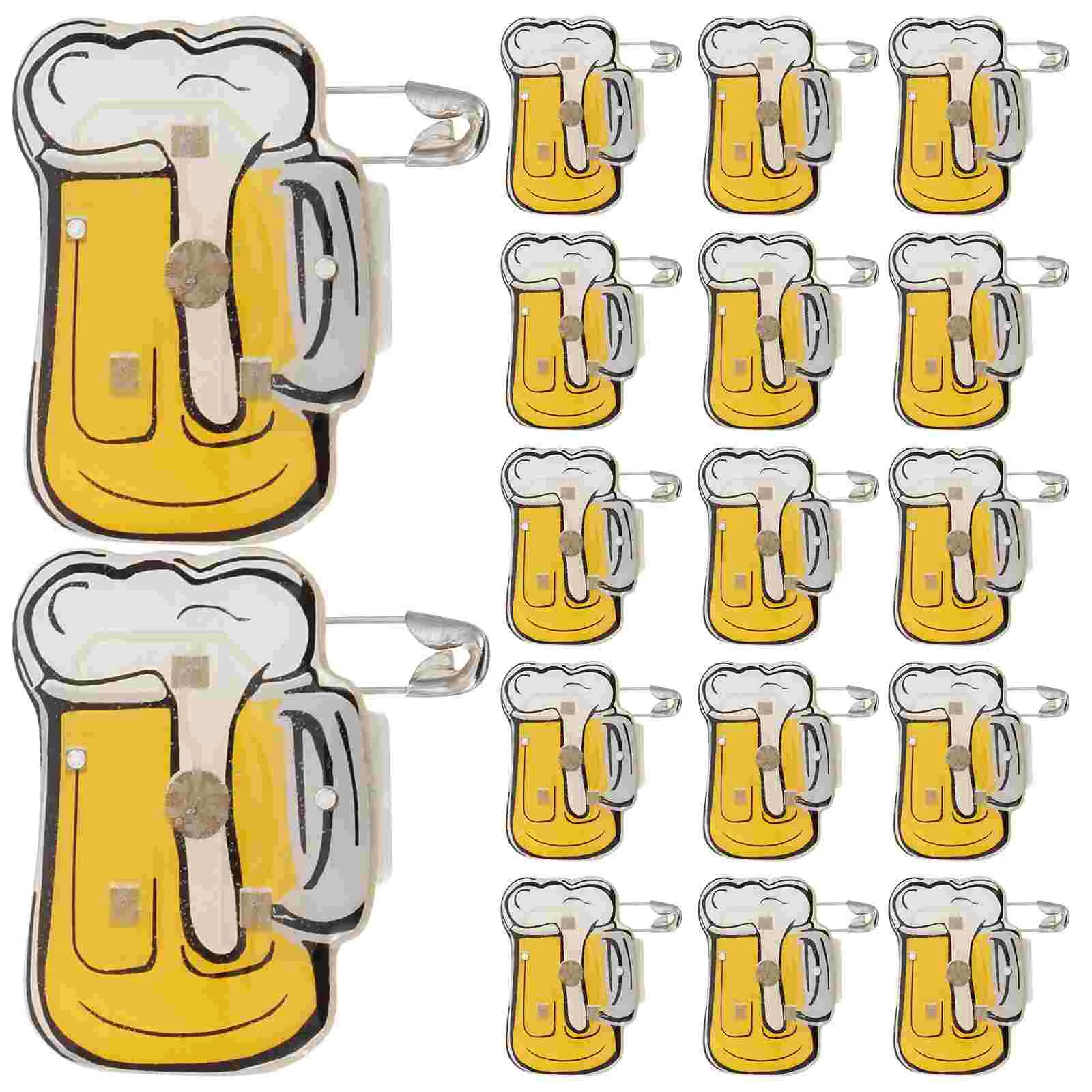 

25pcs Cartoon Beer Mug Flashing LED Light Up Badge Brooch Party KTV Bar Favors beer mug brooch beer mug LED brooch